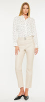 Judith High Rise Faux Leather Skinny Straight Leg Jeans - Official Kancan USA