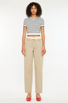 Francine Mid Rise Double Waistband Straight Pants - Official Kancan USA
