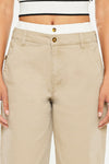Francine Mid Rise Double Waistband Straight Pants - Official Kancan USA