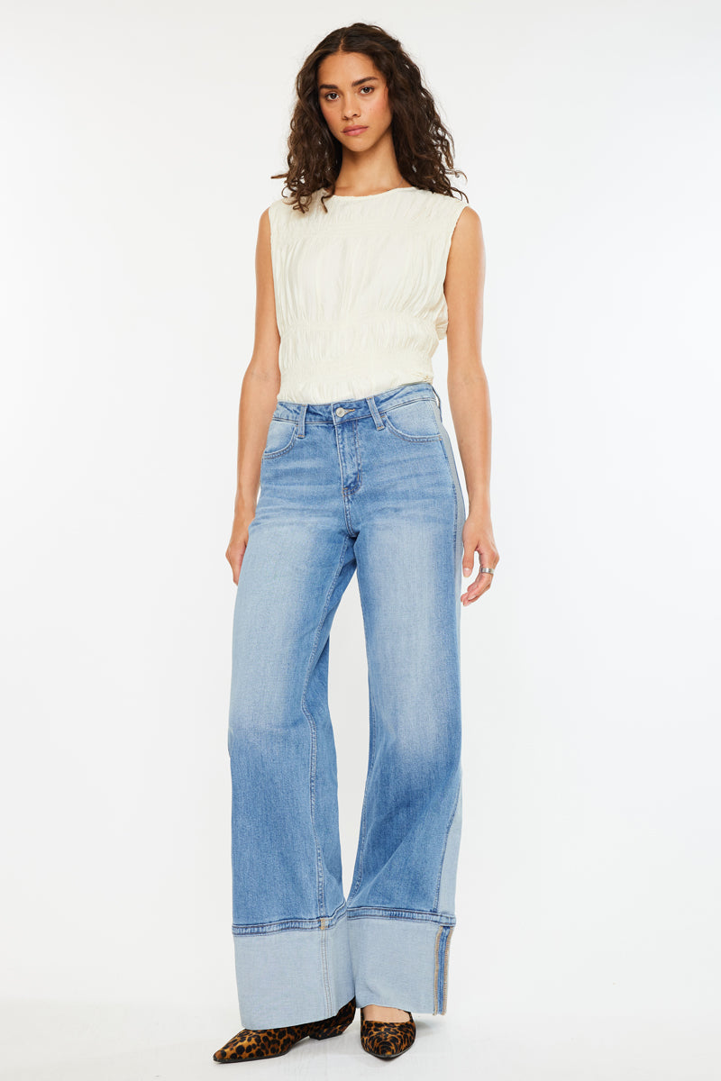 Arlene High Rise Wide Leg Jeans - Official Kancan USA