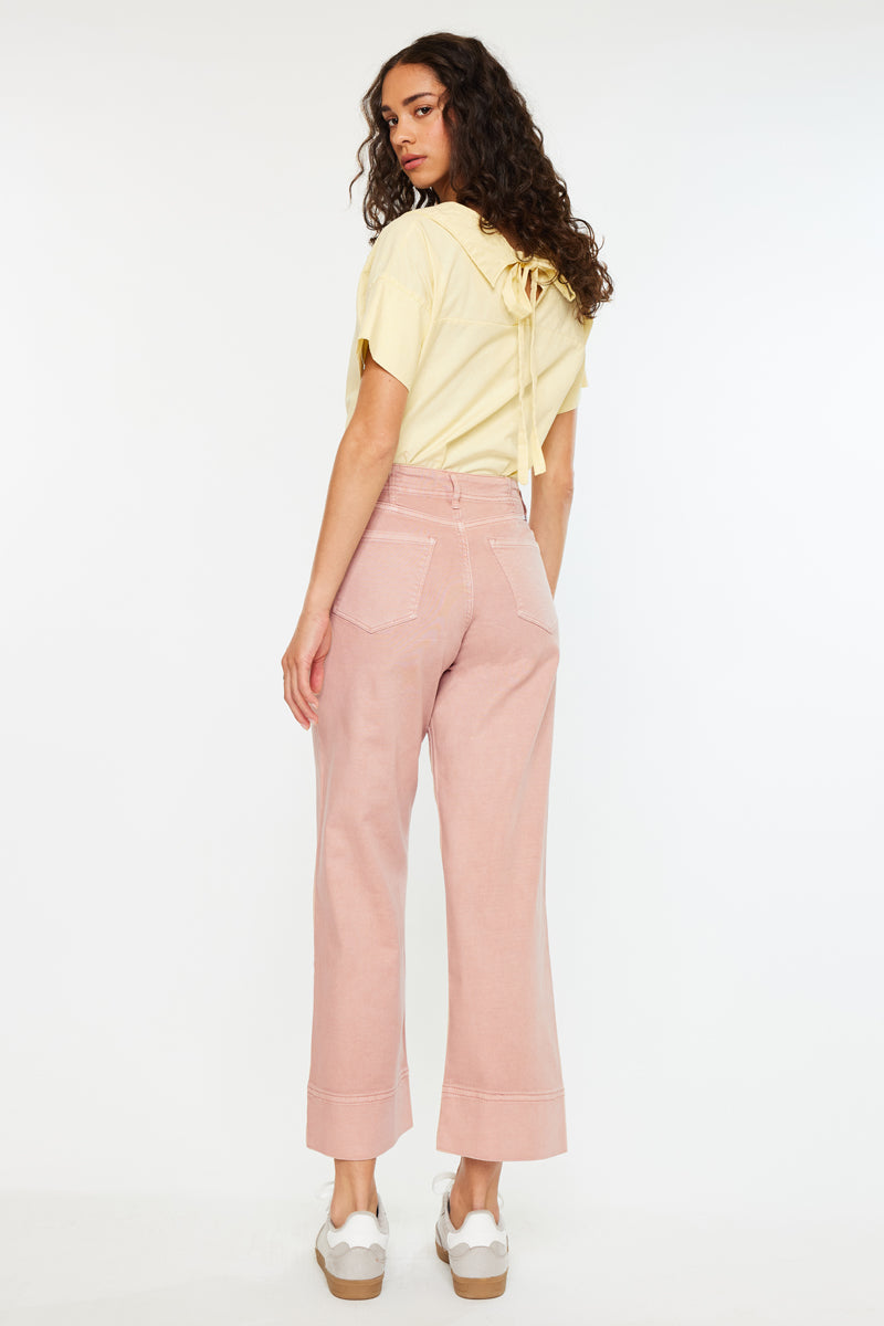 Peony High Rise Crop Wide Leg Jeans - Official Kancan USA