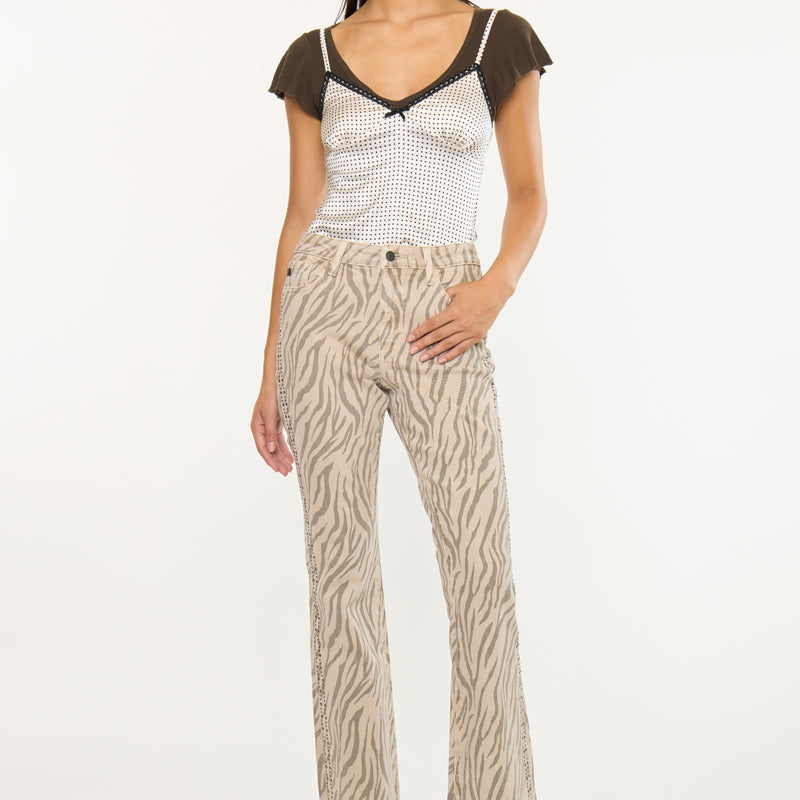 Zellie High Rise Flare Jeans - Official Kancan USA