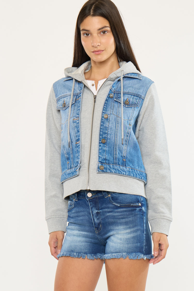 Kenzie Denim Hoodie Jacket - Official Kancan USA