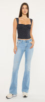 Estrella Mid Rise Flare Jeans