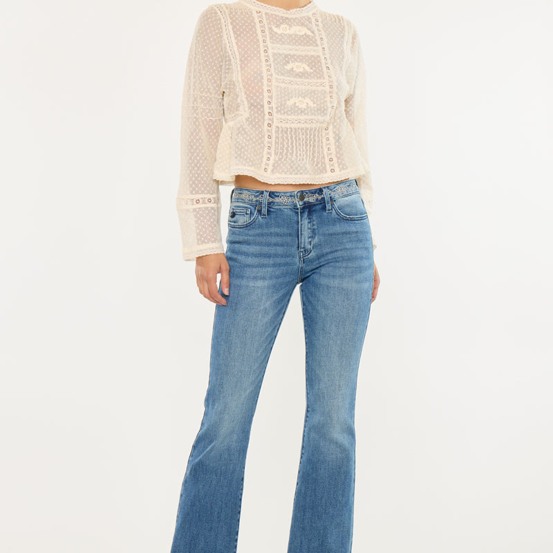 Cecilie Mid Rise Flare Jeans