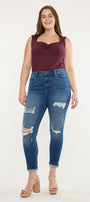 Carly High Rise Ankle Skinny Jeans (Plus Size)