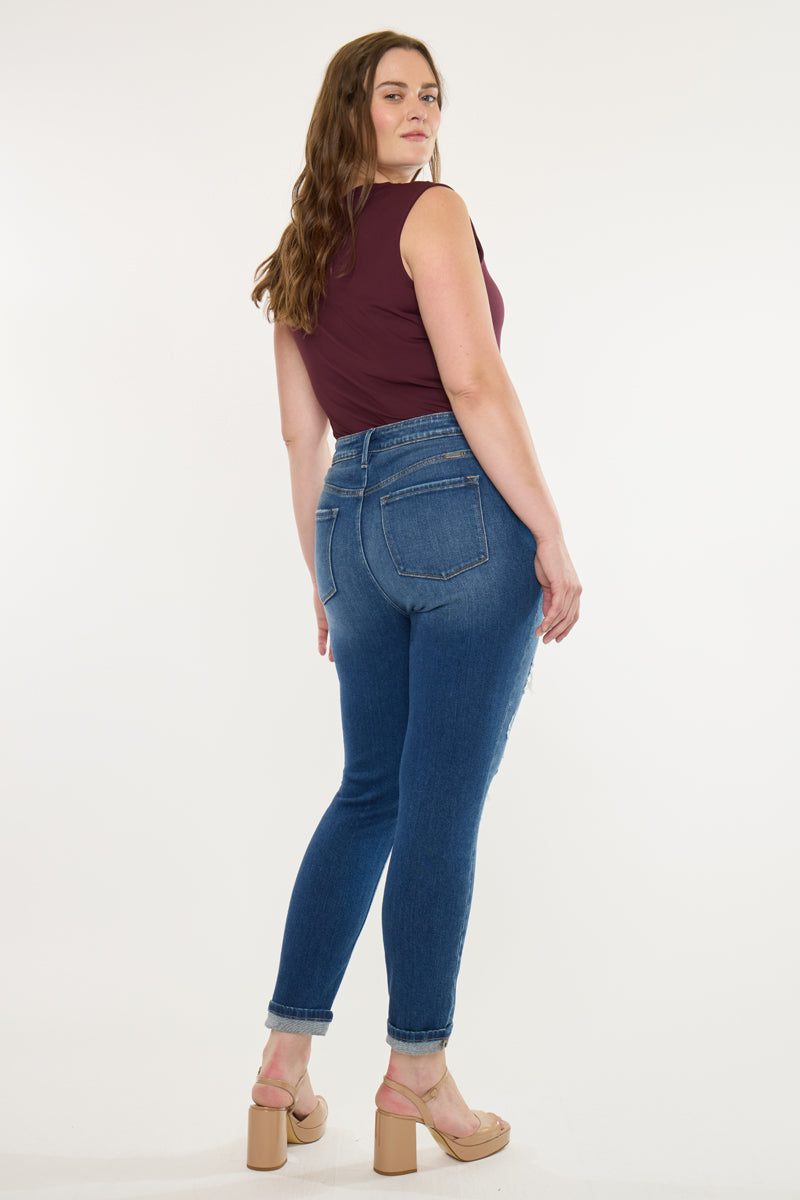 Carly High Rise Ankle Skinny Jeans (Plus Size) - Official Kancan USA