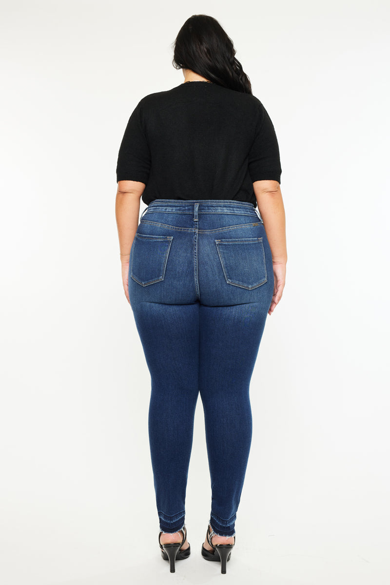 Zoe High Rise Ankle Skinny Jeans (Plus Size) - Official Kancan USA