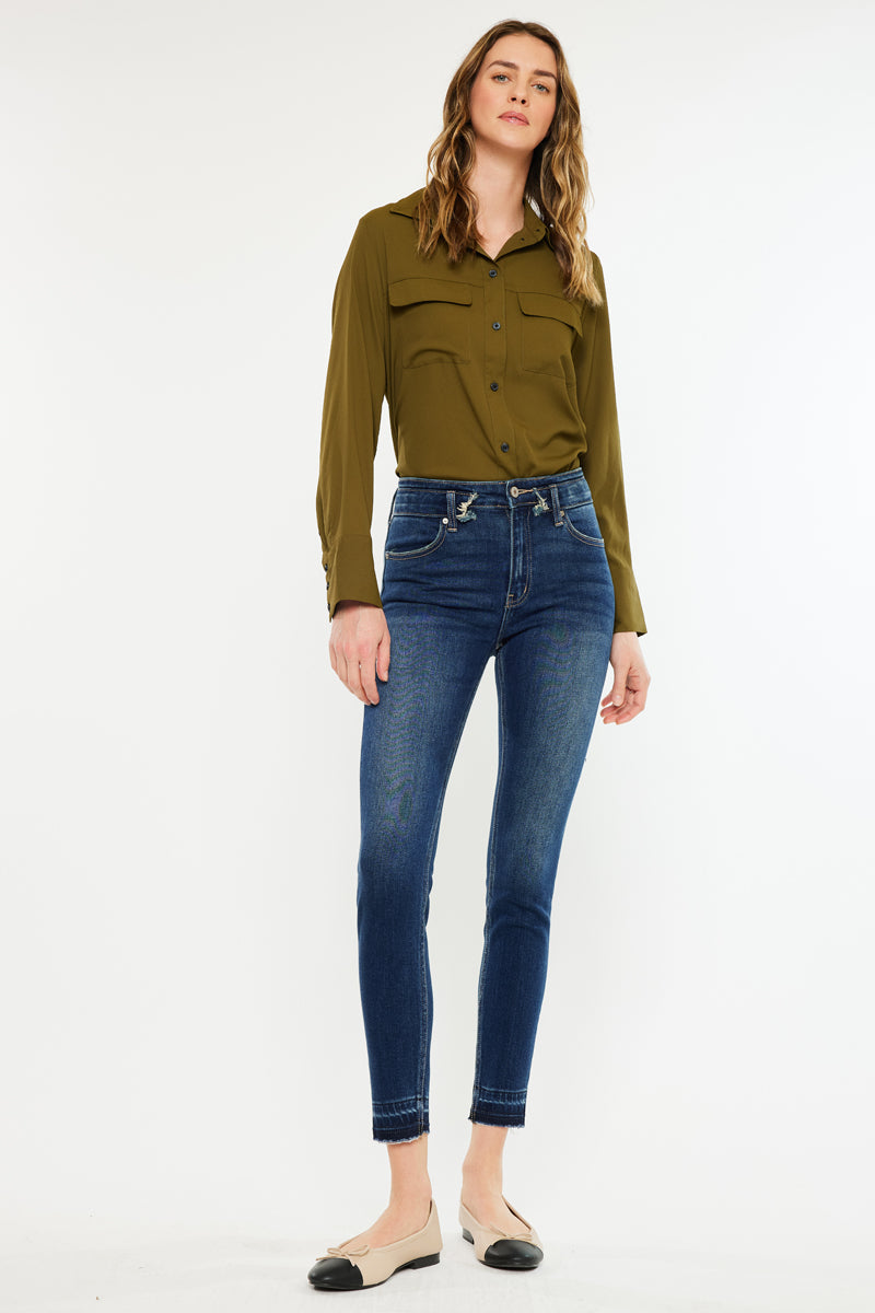 Mackena High Rise Ankle Skinny Jeans - Official Kancan USA