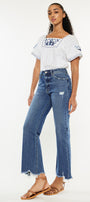 Jemma High Rise Slim Wide Leg Jeans - Official Kancan USA