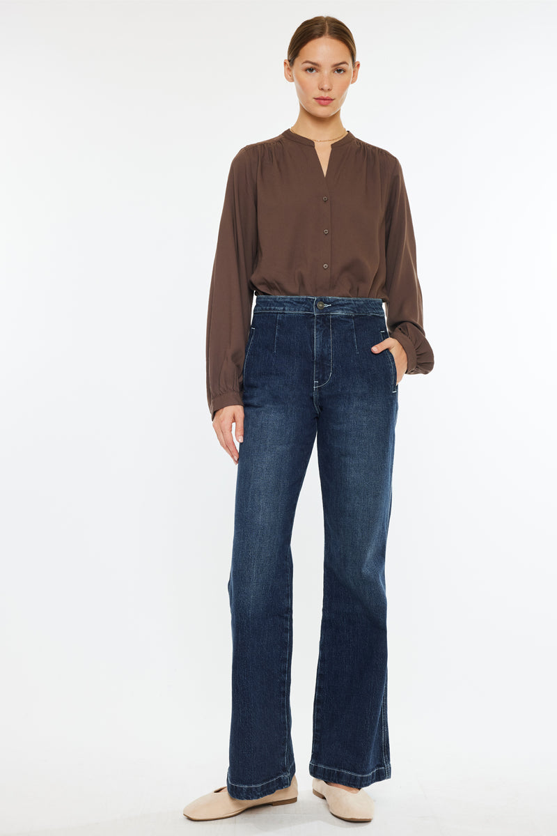 Sparrow High Rise Holly Flare Jeans - Official Kancan USA