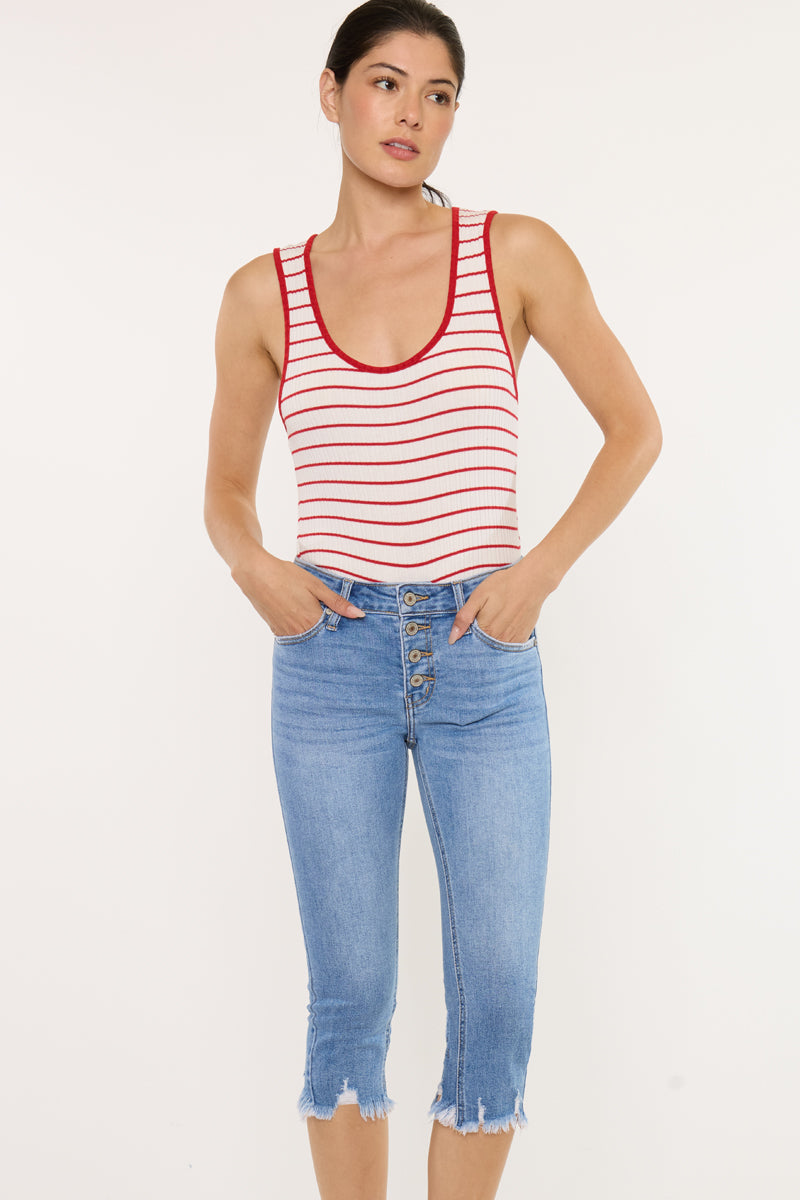 Bixby Mid Rise Capri – Kancan USA