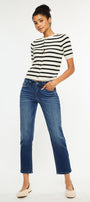 Dolores Mid Rise Slim Straight Leg Fit Jeans - Official Kancan USA
