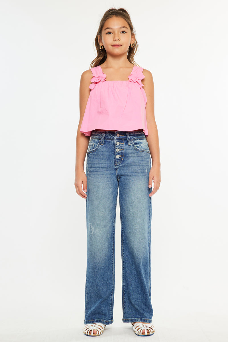 Celine High Rise Kids 90's Flare Jeans - Official Kancan USA
