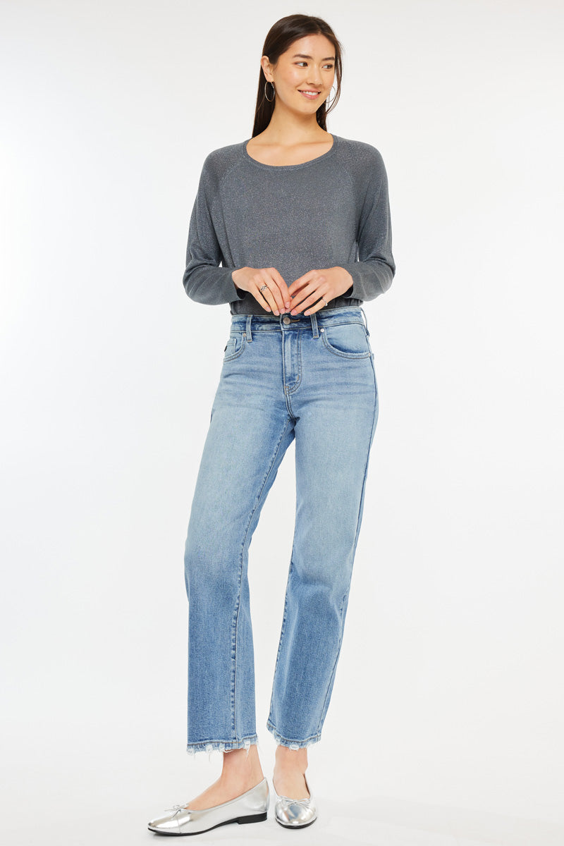 Melissa High Rise Slim Wide Leg Jeans - Official Kancan USA