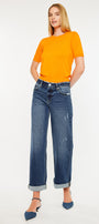 Rosie High Rise Wide Leg Jeans - Official Kancan USA
