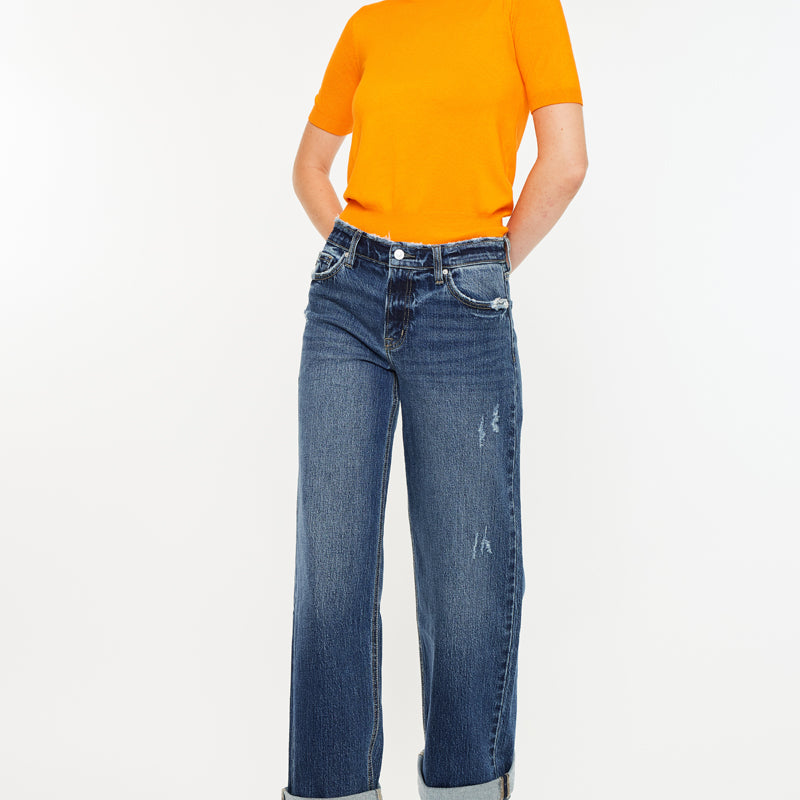Rosie High Rise Wide Leg Jeans - Official Kancan USA