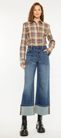 Beanie High Rise Ankle Wide Leg Jeans - Official Kancan USA