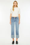 Margret Mid Rise Cropped Wide Leg Jeans - Official Kancan USA