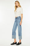 Margret Mid Rise Cropped Wide Leg Jeans - Official Kancan USA