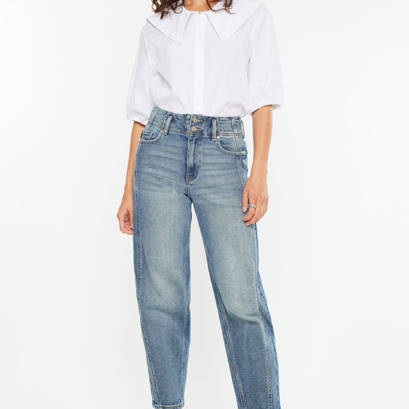 Jane Ultra High Rise Slim Barrel Jeans - Official Kancan USA