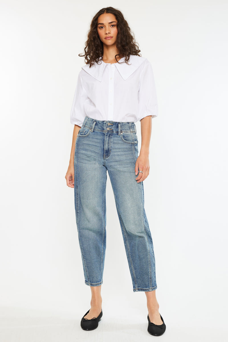 Jane Ultra High Rise Slim Barrel Jeans - Official Kancan USA