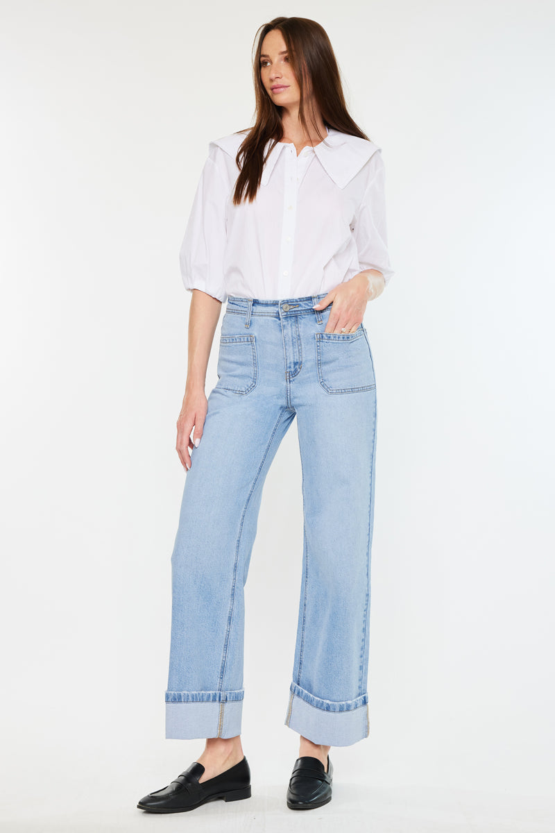 Olsen High Rise Wide Leg Jeans - Official Kancan USA