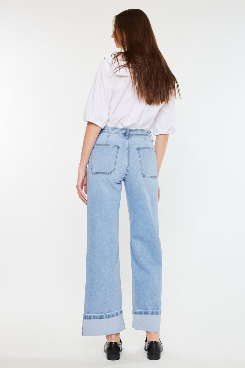Olsen High Rise Wide Leg Jeans - Official Kancan USA