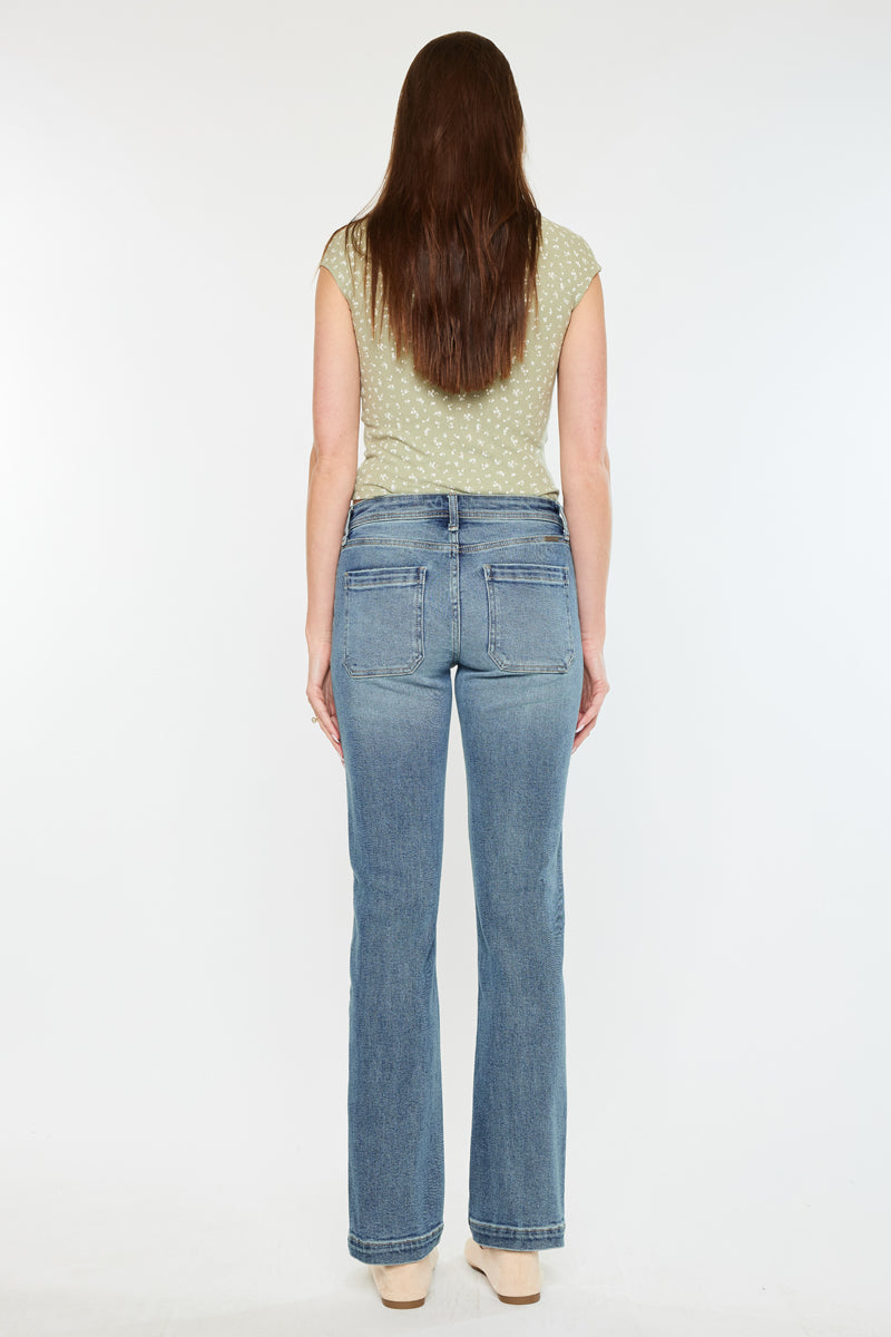 Rachelle Mid Rise Slim Straight Jeans - Official Kancan USA