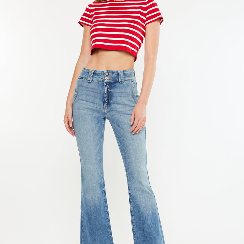 Giselle High Rise Flare Jeans - Official Kancan USA
