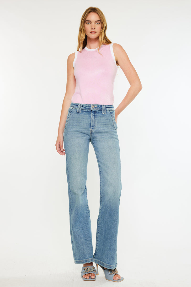 Mace High Rise Wide Flare Jeans - Official Kancan USA