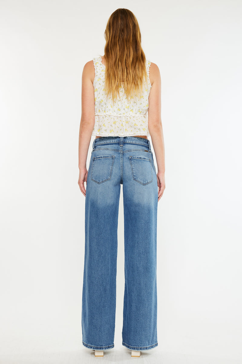 Bram Mid Rise Wide Jeans - Official Kancan USA