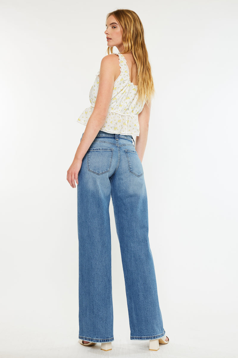 Bram Mid Rise Wide Jeans - Official Kancan USA