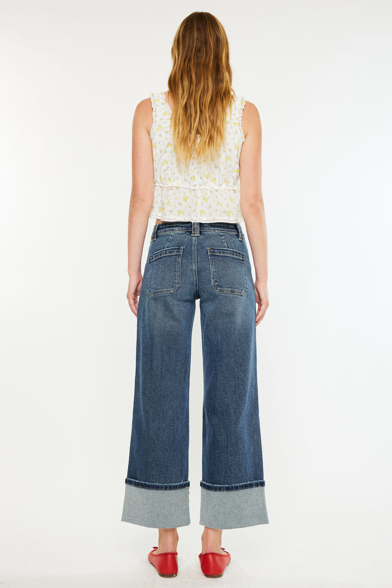 Beck Mid Rise Wide Jeans - Official Kancan USA