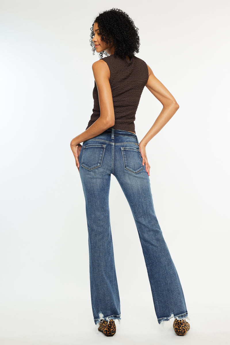 Delcie Mid Rise Bootcut Jeans - Official Kancan USA