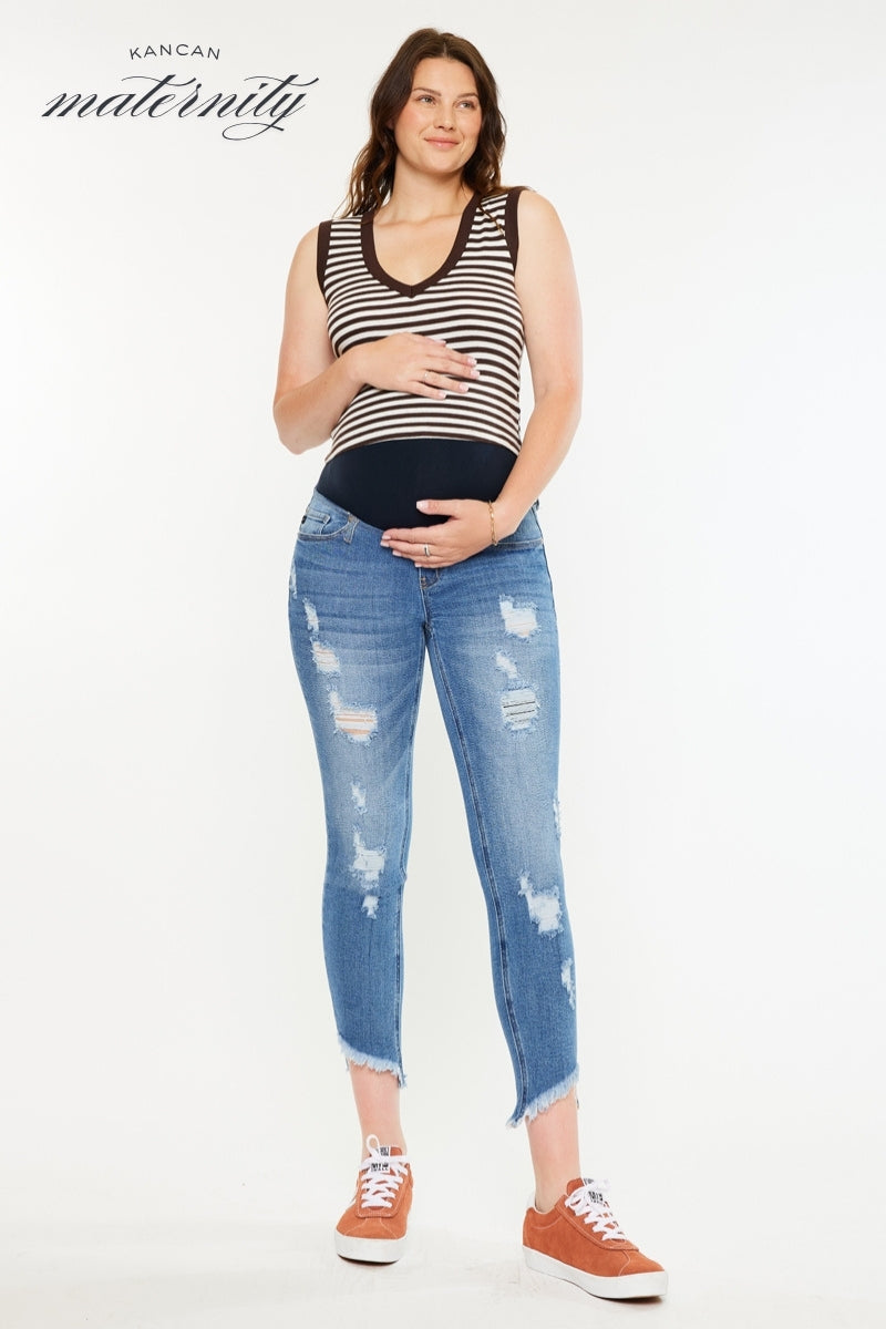 Jezebel Maternity Ankle Skinny Jeans – Kancan USA