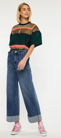 Haylee Ultra High Rise 90's Wide Leg Trousers Jeans - Official Kancan USA