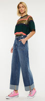 Haylee Ultra High Rise 90's Wide Leg Trousers Jeans - Official Kancan USA