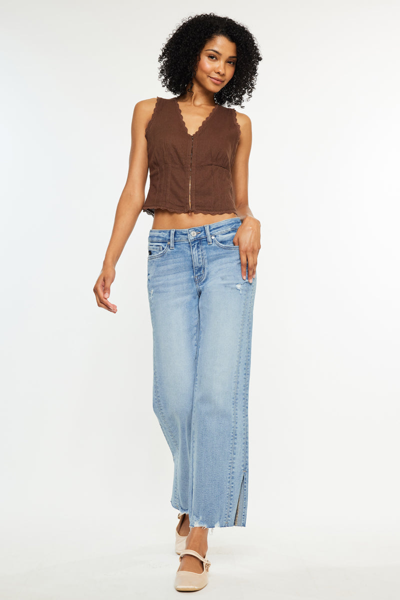 Sonia Mid Rise Straight Jeans – Kancan USA