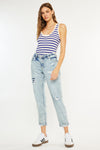 Alena Mid Rise Slim Boyfriend Jeans