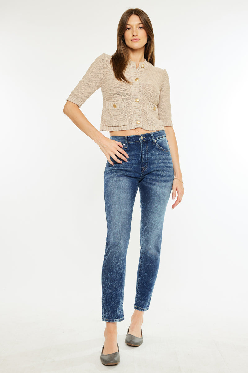 Deb High Rise Cigarette Leg Jeans - Official Kancan USA