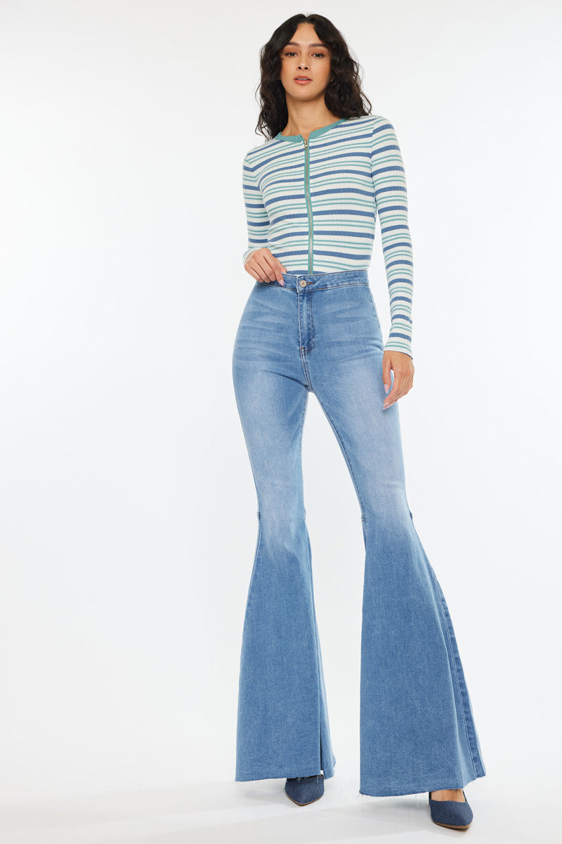 Beverly High Rise Super Flare Jeans - Official Kancan USA