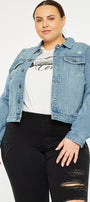 Aria Classic Trucker Denim Jacket (Plus Size) - Official Kancan USA
