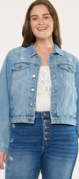 Aria Classic Trucker Denim Jacket (Plus Size)