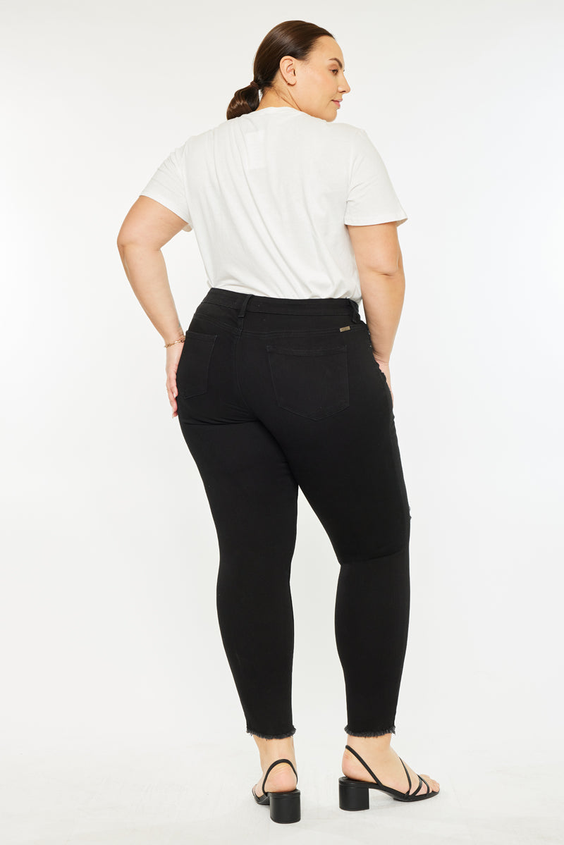 Genesis Mid Rise Ankle Skinny Jeans (Plus Size) - Official Kancan USA