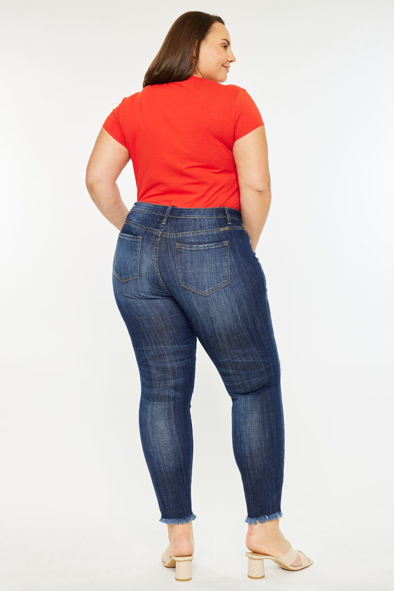 Penny Mid Rise Ankle Skinny Jeans (Plus Size) - Official Kancan USA