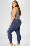 Penny Mid Rise Ankle Skinny Jeans (Plus Size) - Official Kancan USA