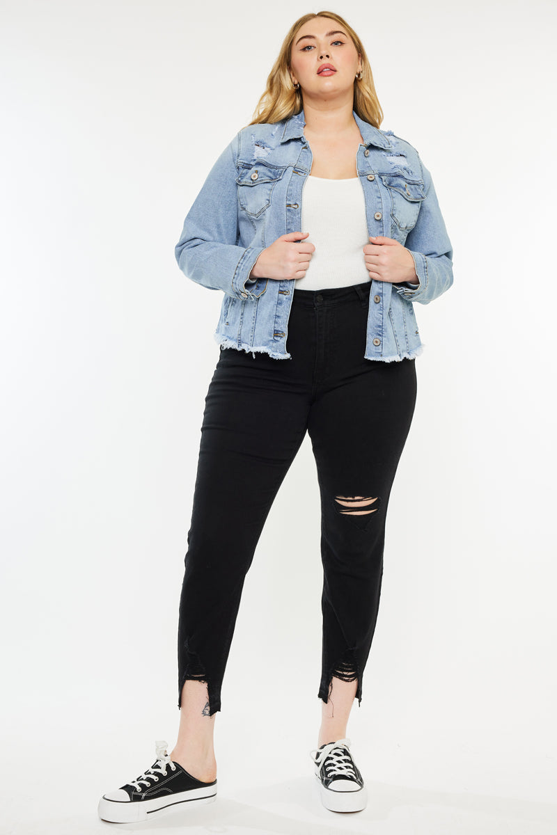 Loren Denim Jacket (Plus Size) | Kancan USA