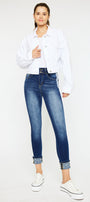 Monique Mid Rise Cropped Skinny Jeans - Official Kancan USA