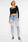 Collie High Rise Mom Jeans - Official Kancan USA